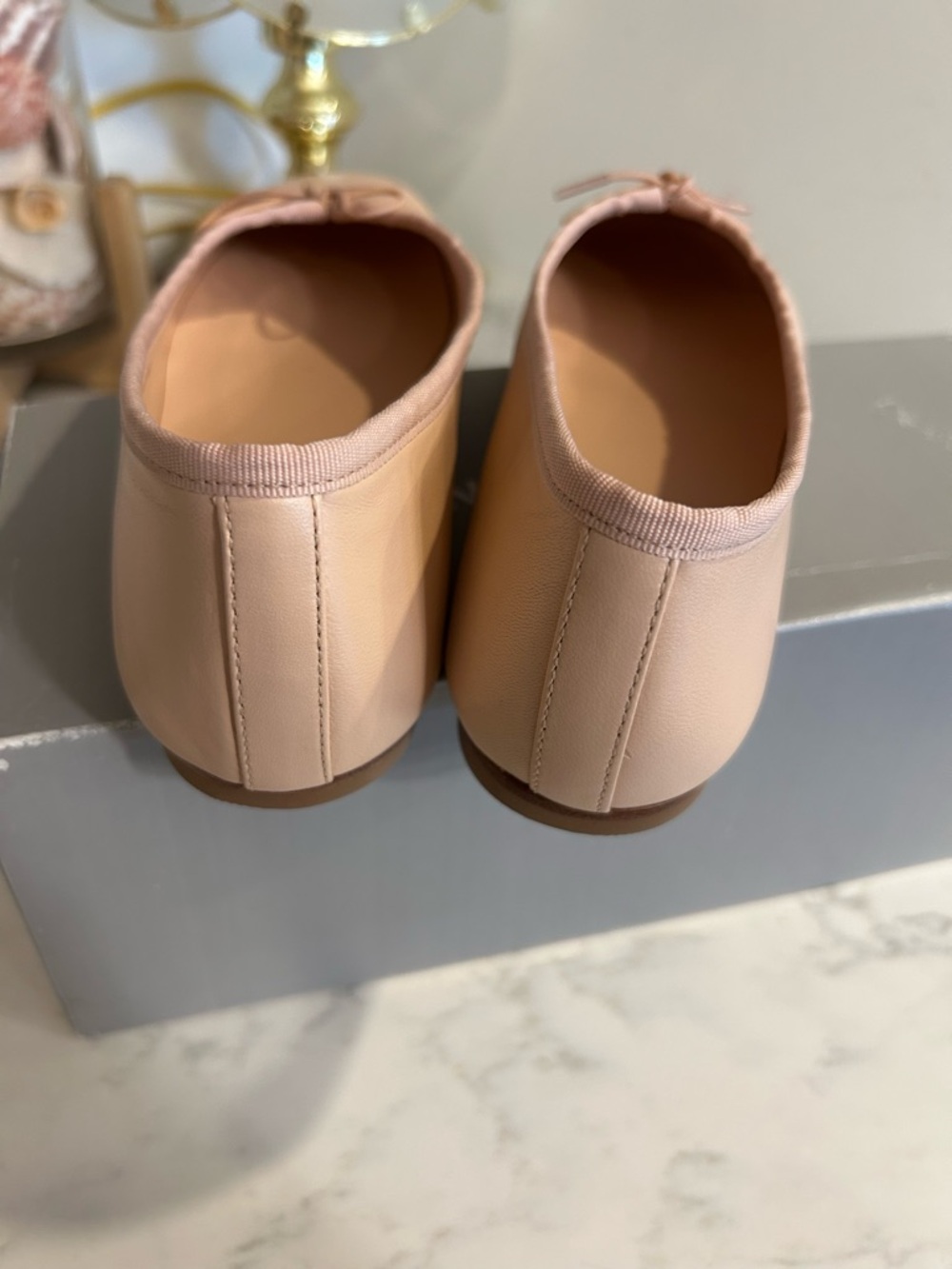 NWT Everlane The Day Ballet Flat Pale Pink Soft Leather Shoes Size 8 - Picture 3 of 7